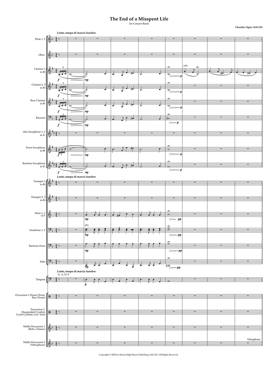 The End of a Misspent Life Concert Band scores gallery preview page 5