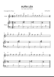 Aura Lea - Violin and Piano in F Major - Easy Level With Chords