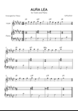 Aura Lea - Violin and Piano in F# Major - Easy Level With Chords