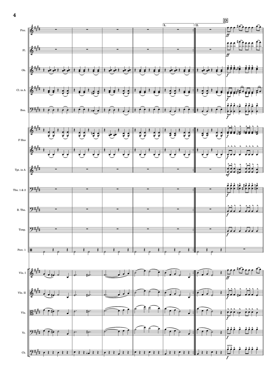 La Belle Helene. Overture Full Orchestra scores gallery preview page 4