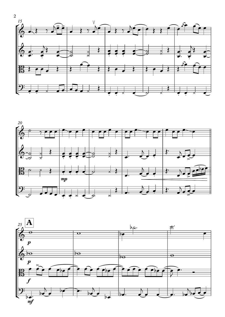 Leave The Door Open Leave The Door Open String Quartet scores gallery preview page 2