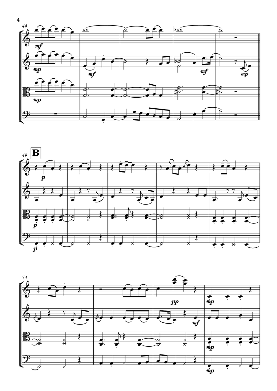 Leave The Door Open Leave The Door Open String Quartet scores gallery preview page 4