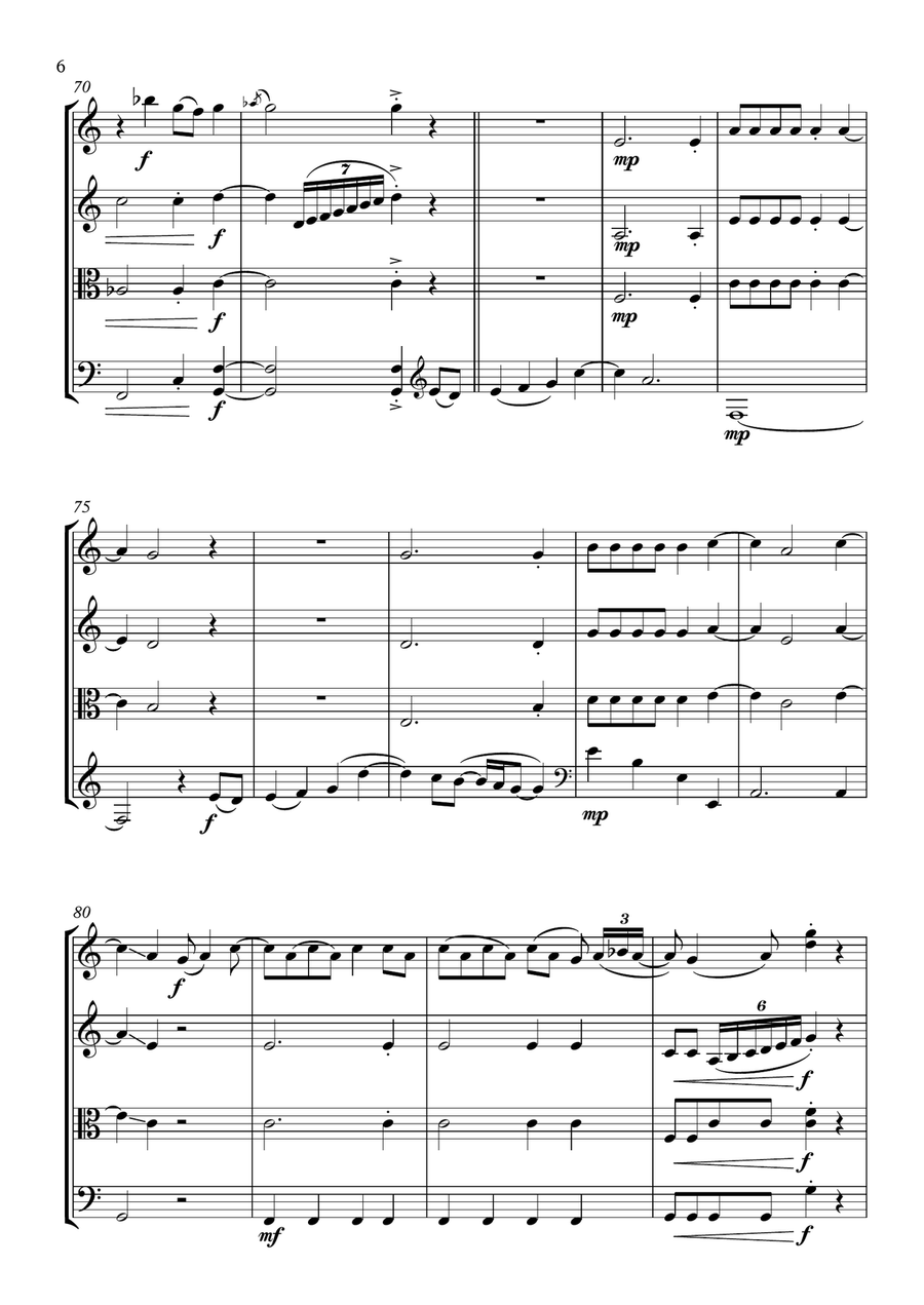 Leave The Door Open Leave The Door Open String Quartet scores gallery preview page 6