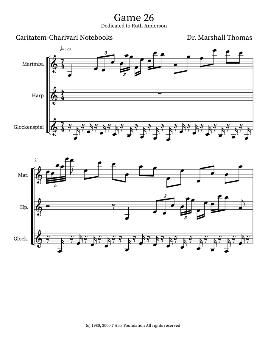 Game 26 Game 26 Small Ensemble scores gallery preview page 1