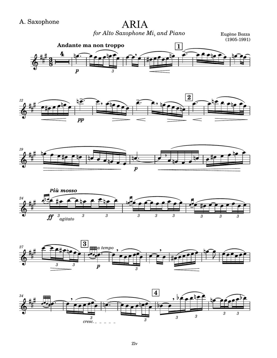 ARIA - Alto Sax Part Alto Saxophone scores gallery preview page 1