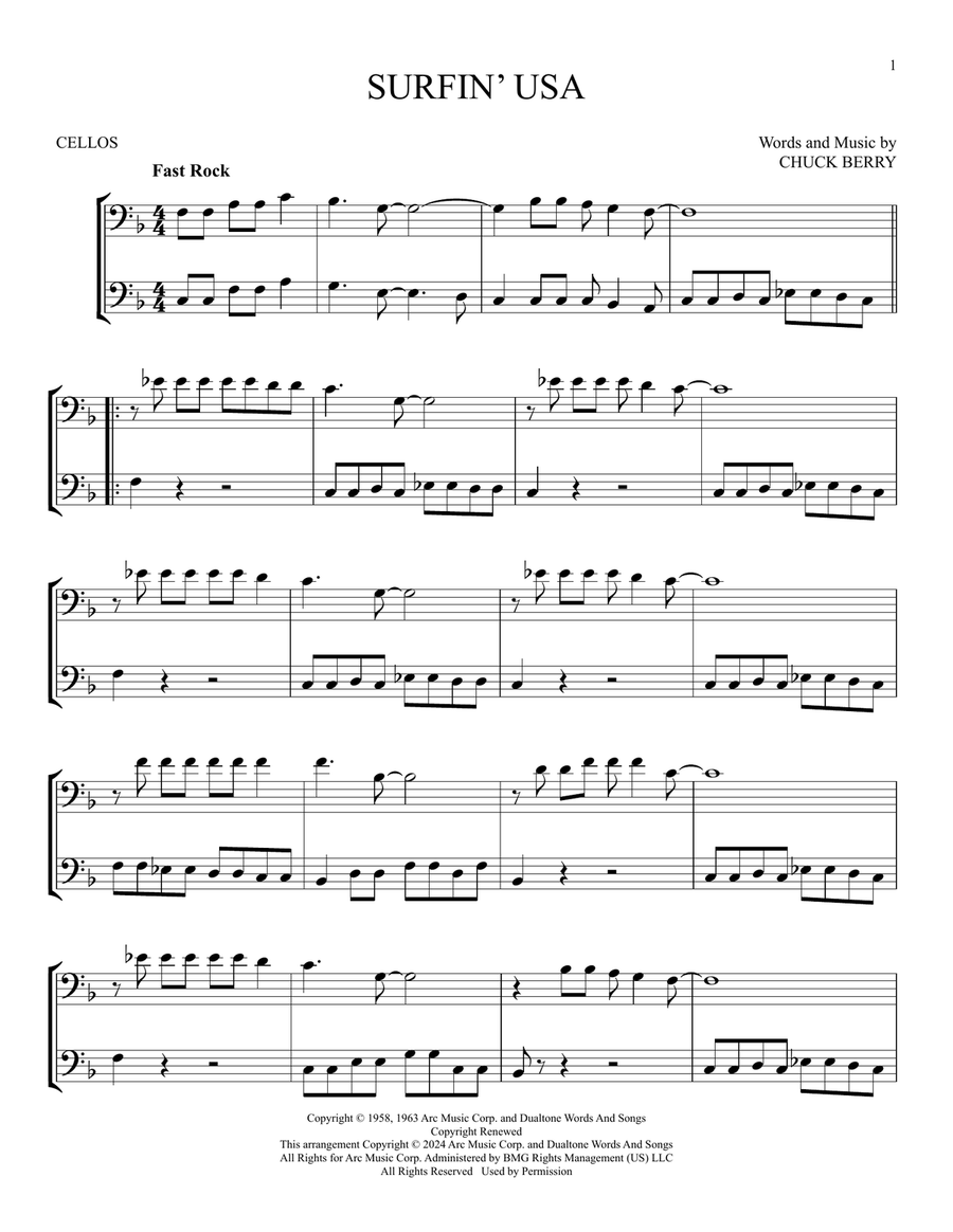 Surfin' U.S.A. String Duet scores gallery preview page 1