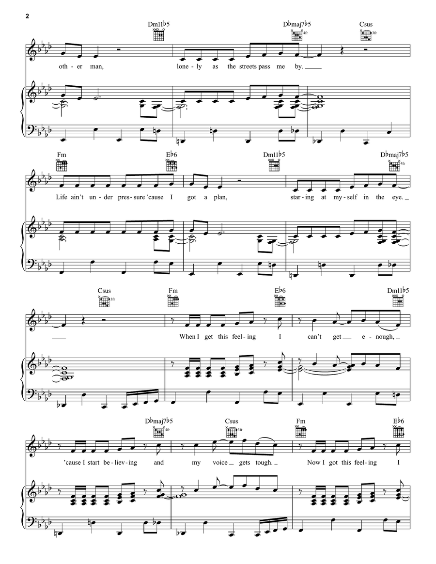 Shadow Of A Man Shadow Of A Man Piano, Vocal, Guitar scores gallery preview page 2