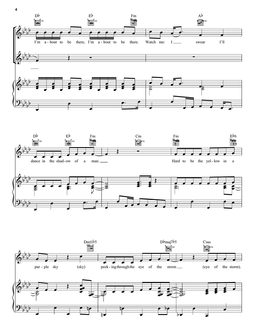 Shadow Of A Man Shadow Of A Man Piano, Vocal, Guitar scores gallery preview page 4