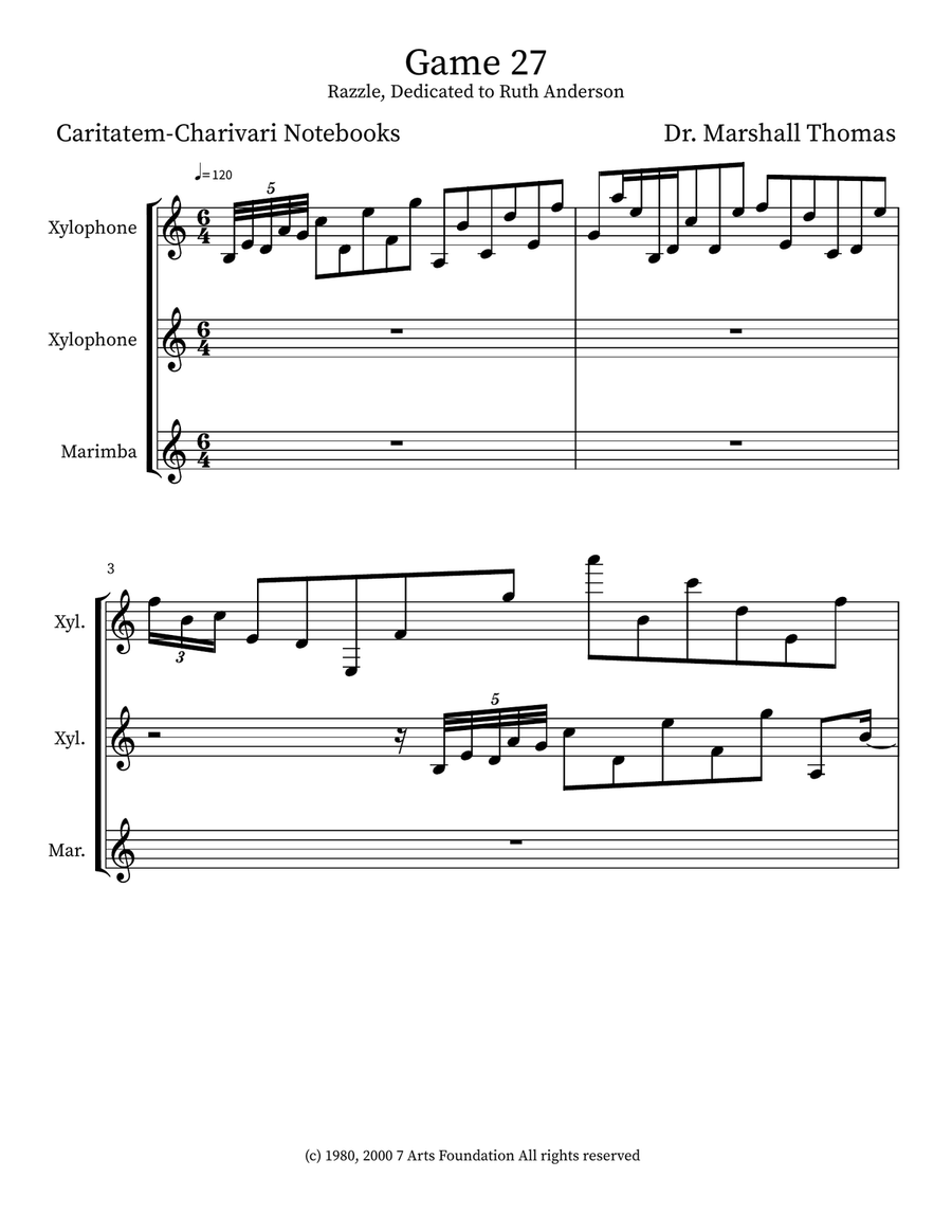 Game 27 Game 27 Small Ensemble scores gallery preview page 1