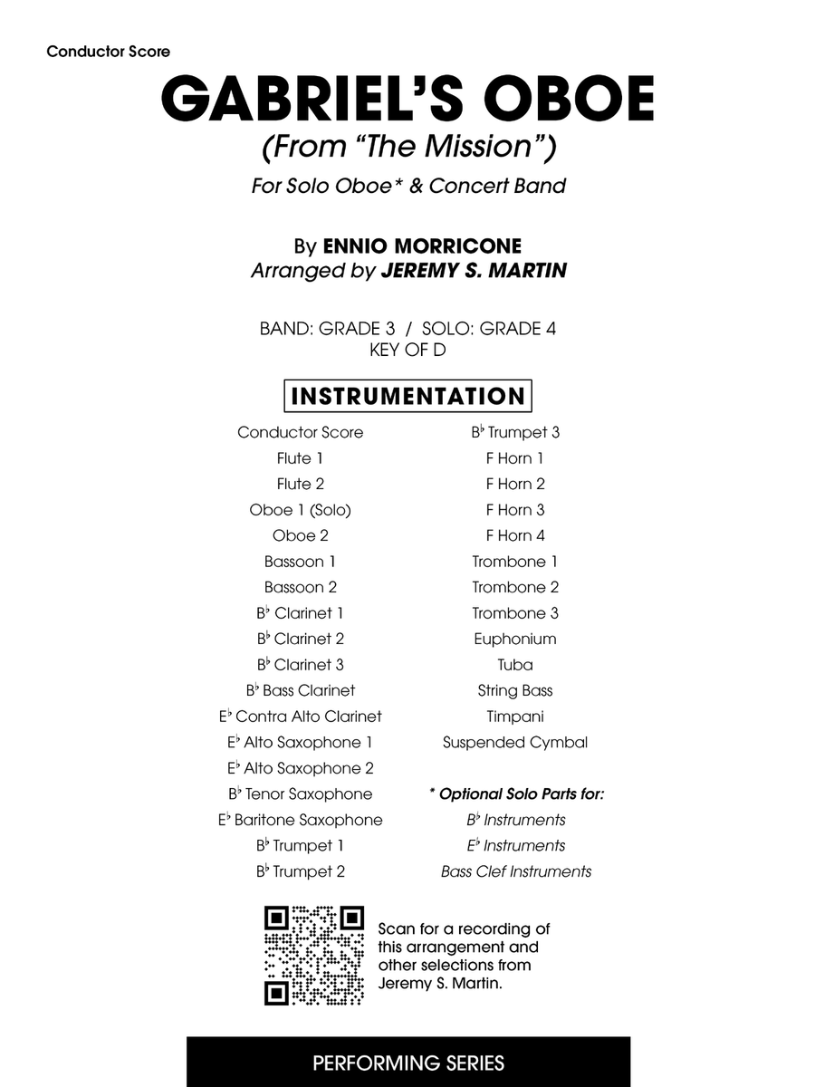 Gabriel's Oboe - Score Only Concert Band scores gallery preview page 2