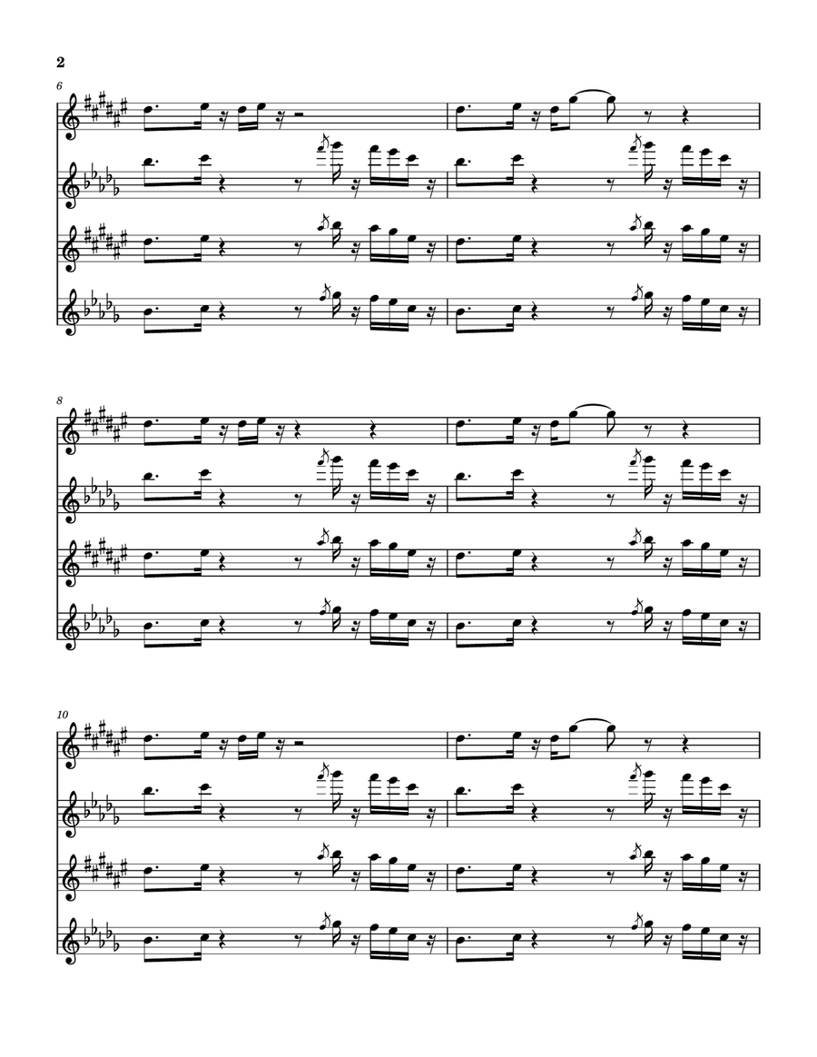 Squid Ink Saxophone Quartet scores gallery preview page 3