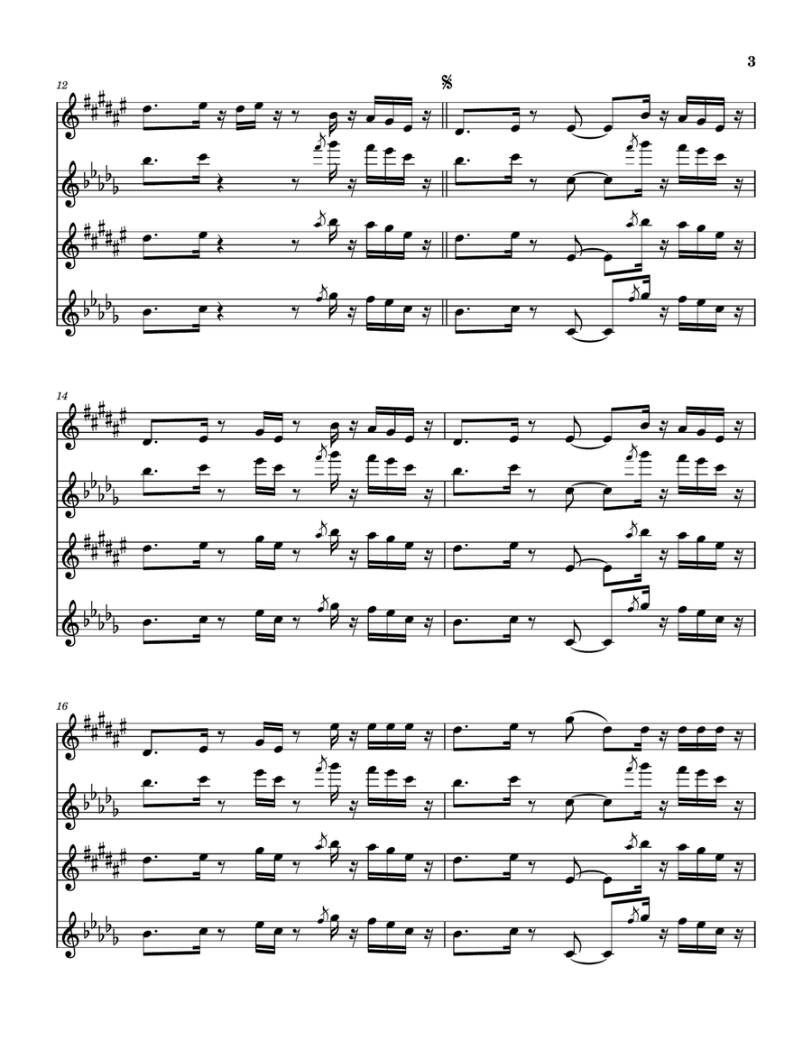 Squid Ink Saxophone Quartet scores gallery preview page 4