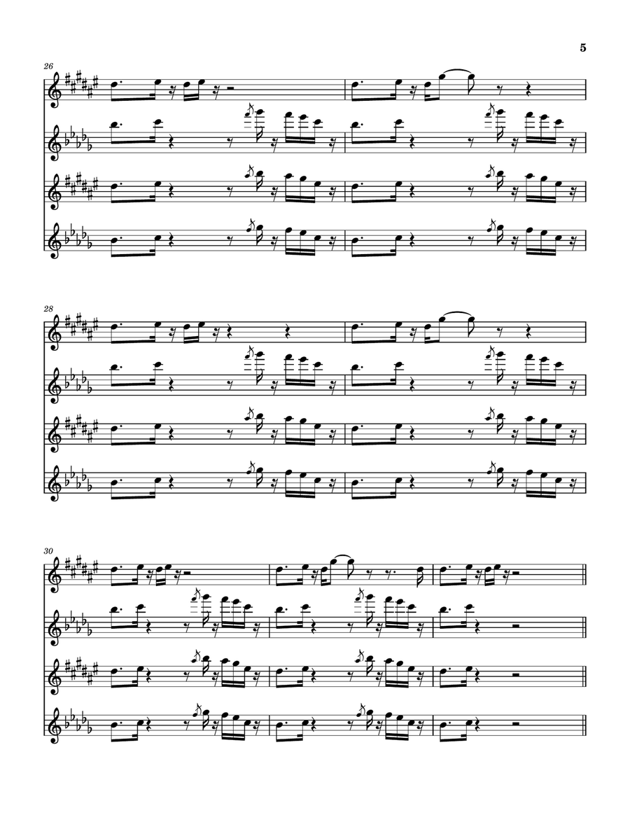 Squid Ink Saxophone Quartet scores gallery preview page 6