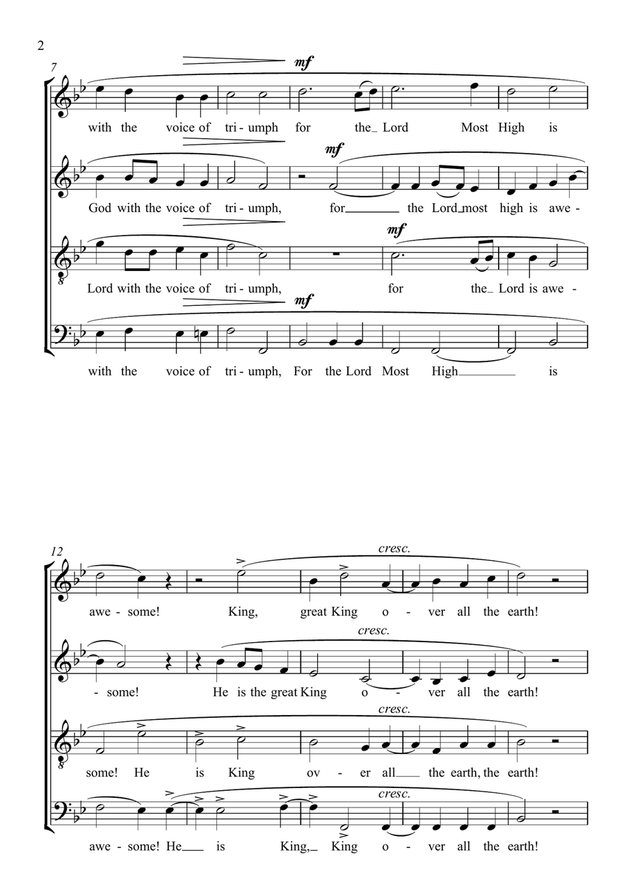 O clap your hands O clap your hands 4-Part scores gallery preview page 2