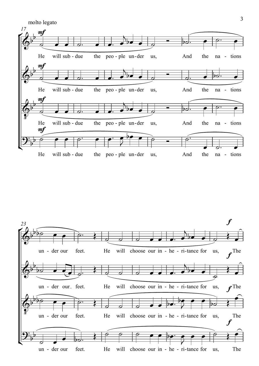 O clap your hands O clap your hands 4-Part scores gallery preview page 3