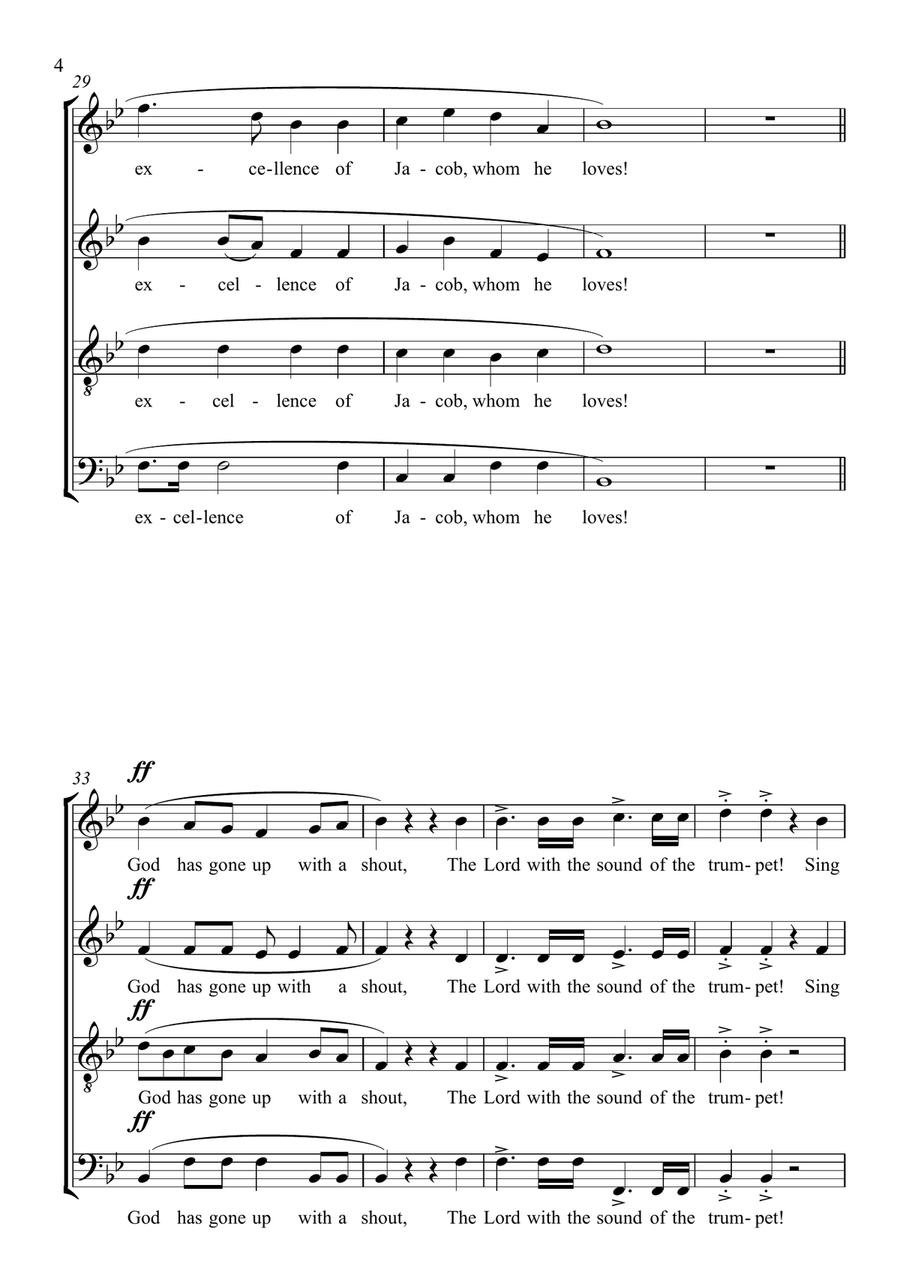 O clap your hands O clap your hands 4-Part scores gallery preview page 4