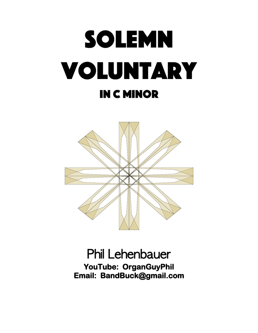 Solemn Voluntary in C minor, organ work by Phil Lehenbauer Organ Solo scores gallery preview page 1