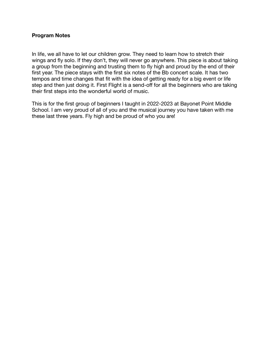 First Flight Concert Band scores gallery preview page 2