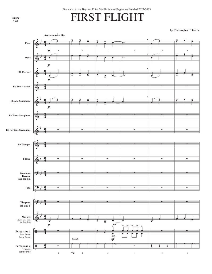 First Flight Concert Band scores gallery preview page 3