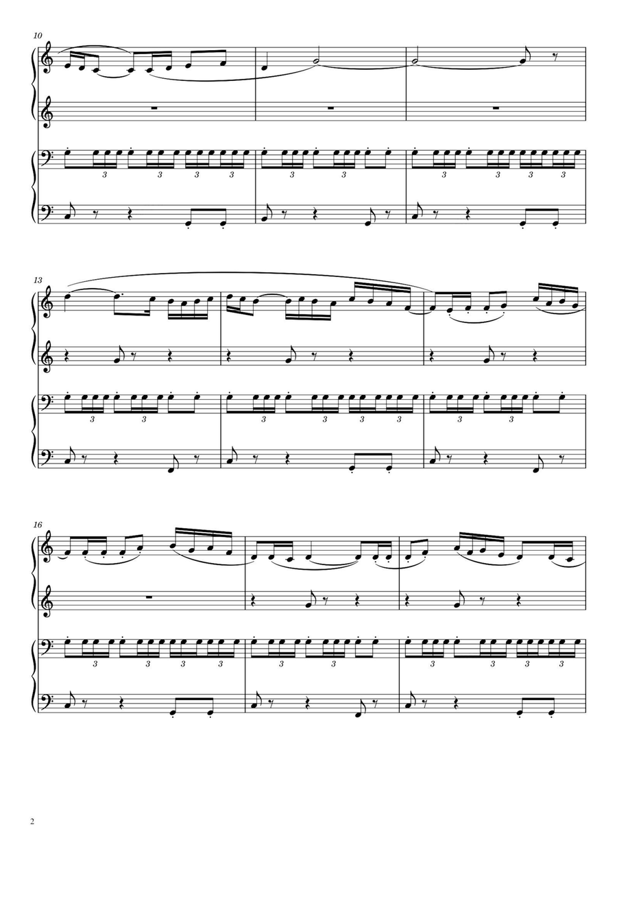 BOLERO - Maurice Ravel BOLERO - Maurice Ravel 1 Piano, 4-Hands scores gallery preview page 2