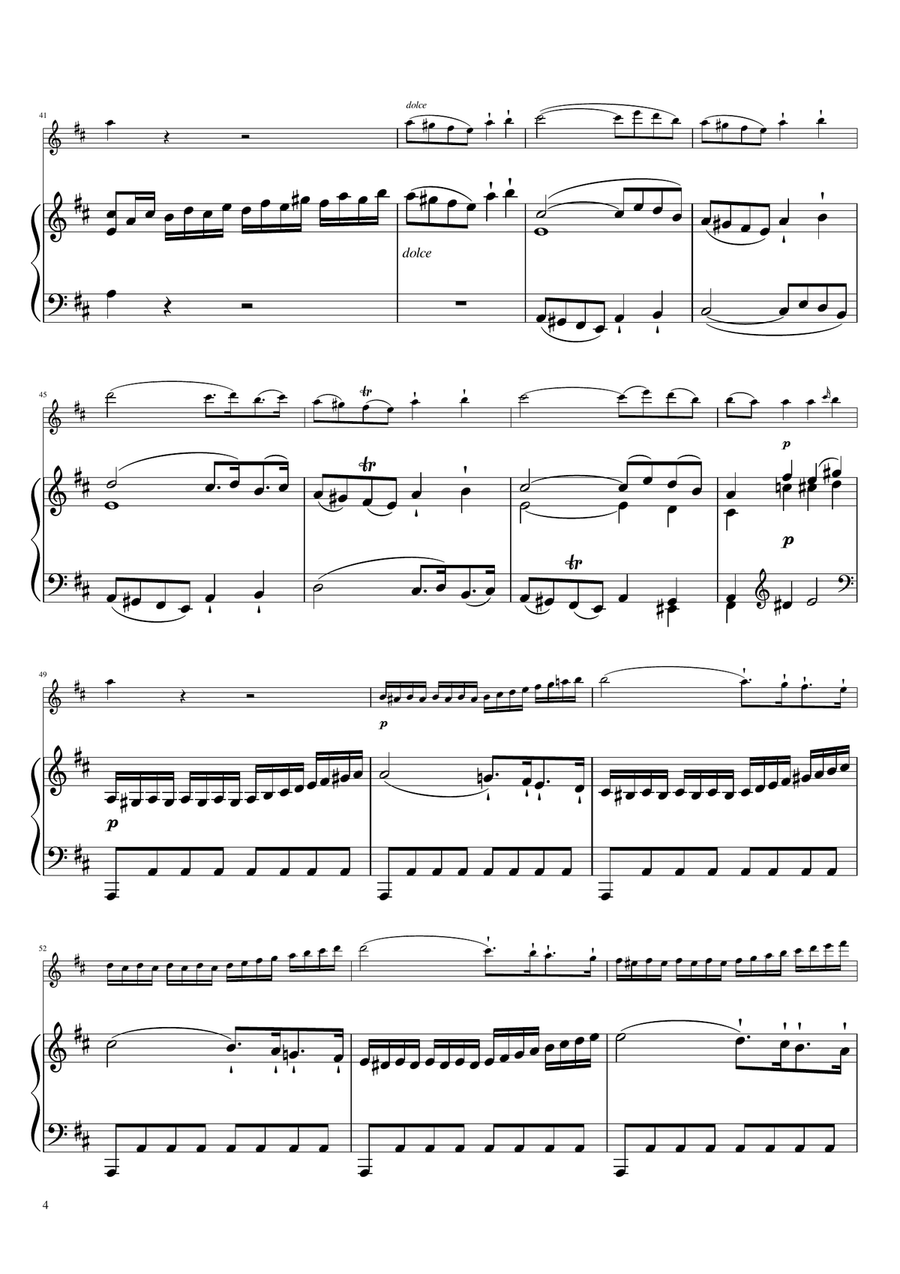 Sonta for 2 Pianos D major KV448 K6.375a / Oboe & Piano Piano scores gallery preview page 4