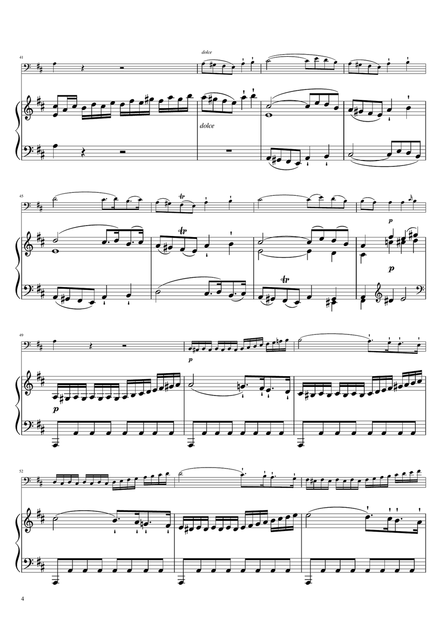 Sonta for 2 Pianos D major KV448 K6.375a / Cello & Piano Piano scores gallery preview page 4