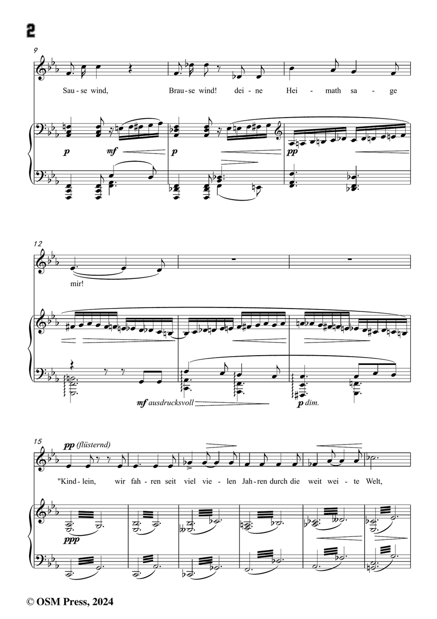 H. Wolf-Lied vom Winde,in c minor Piano, Vocal scores gallery preview page 4