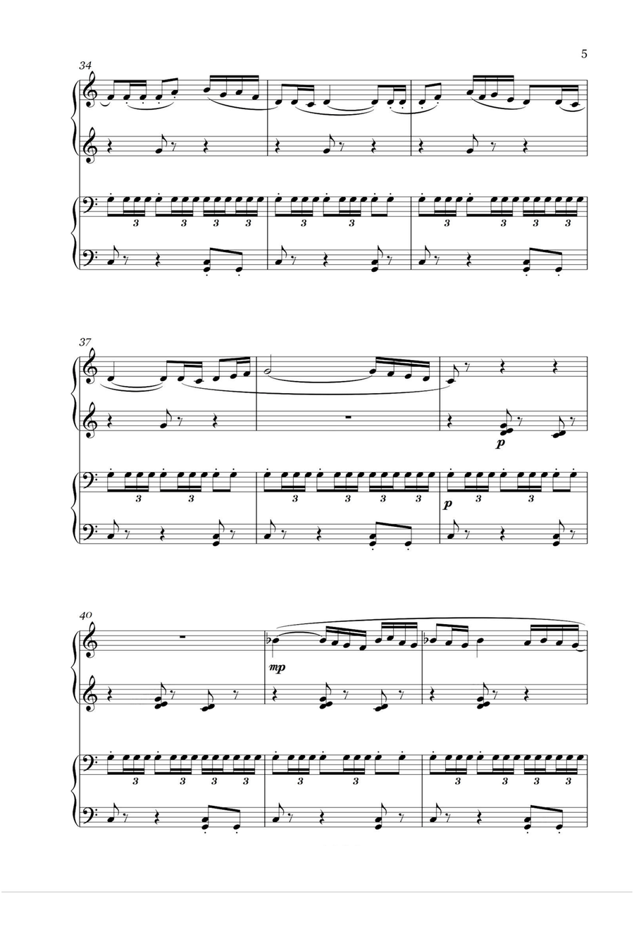 Boléro - Maurice Ravel Boléro - Maurice Ravel Piano Solo scores gallery preview page 5