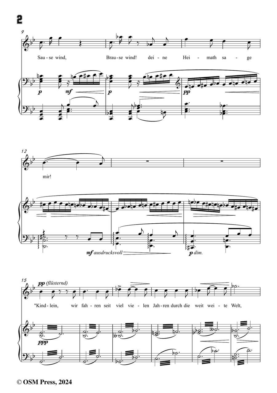 H. Wolf-Lied vom Winde,in g minor Piano, Vocal scores gallery preview page 4
