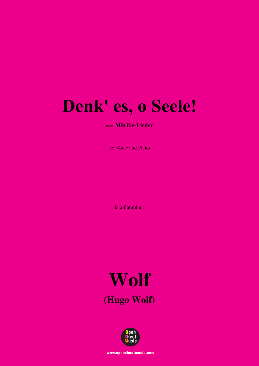 H. Wolf-Denk es,o Seele!in a flat minor Piano, Vocal scores gallery preview page 1