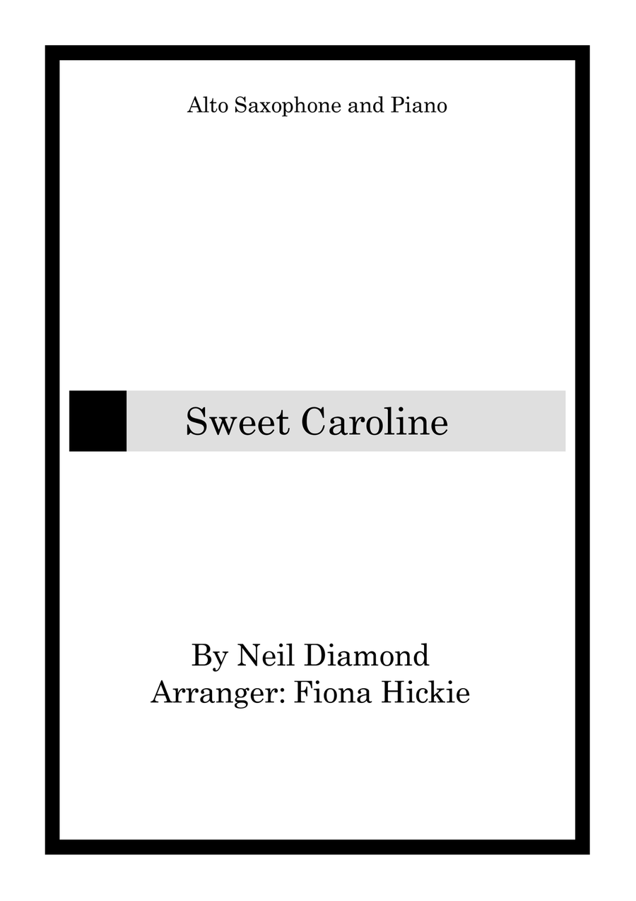 Sweet Caroline Sweet Caroline Alto Saxophone scores gallery preview page 1