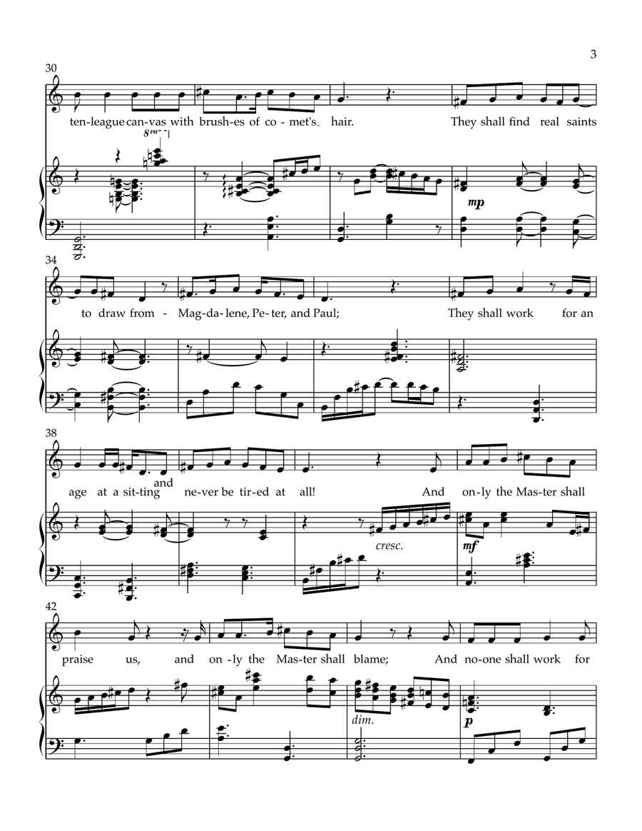 When Earth's Last Picture Is Painted Piano, Vocal scores gallery preview page 3
