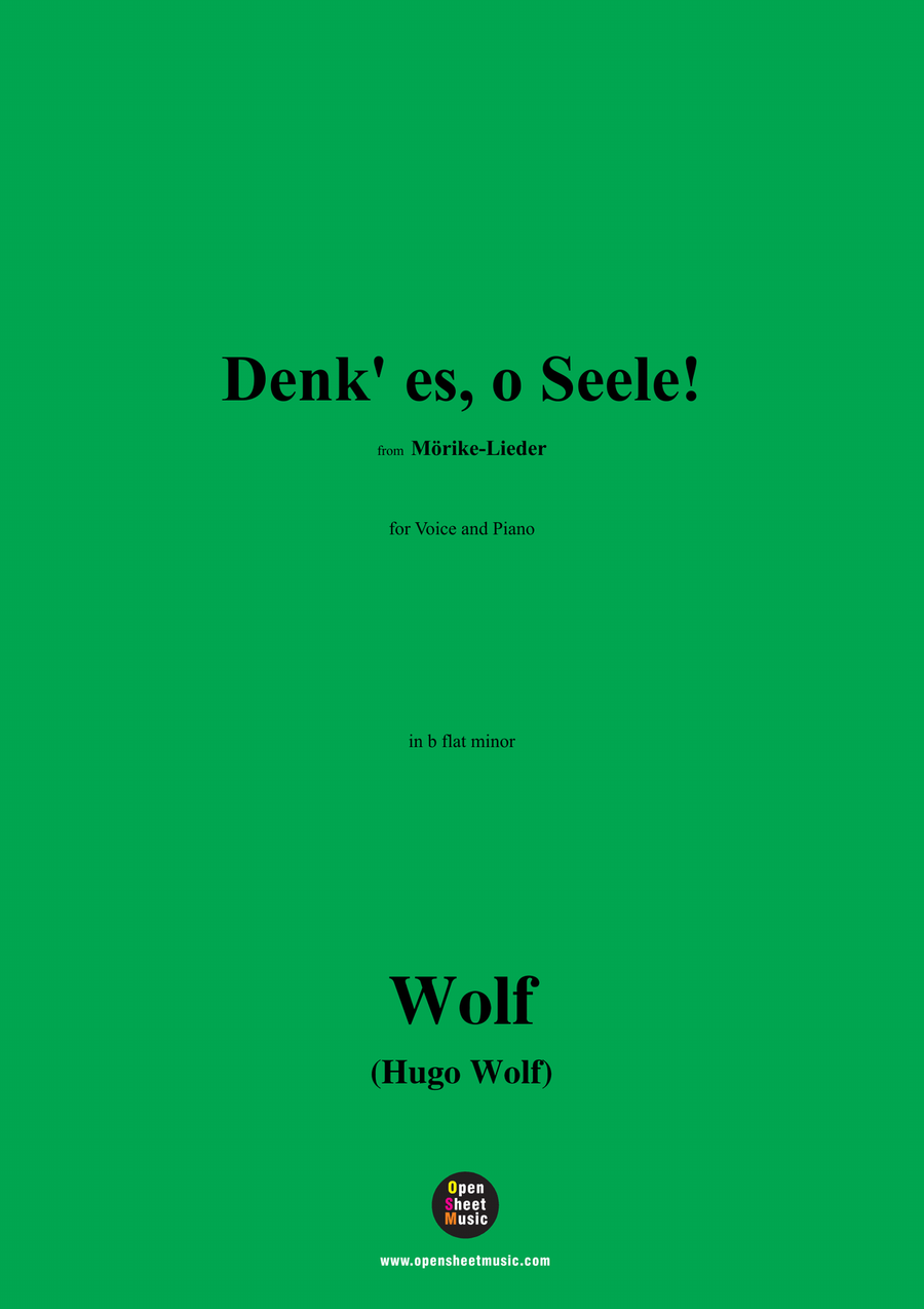 H. Wolf-Denk es,o Seele!in b flat minor Piano, Vocal scores gallery preview page 1