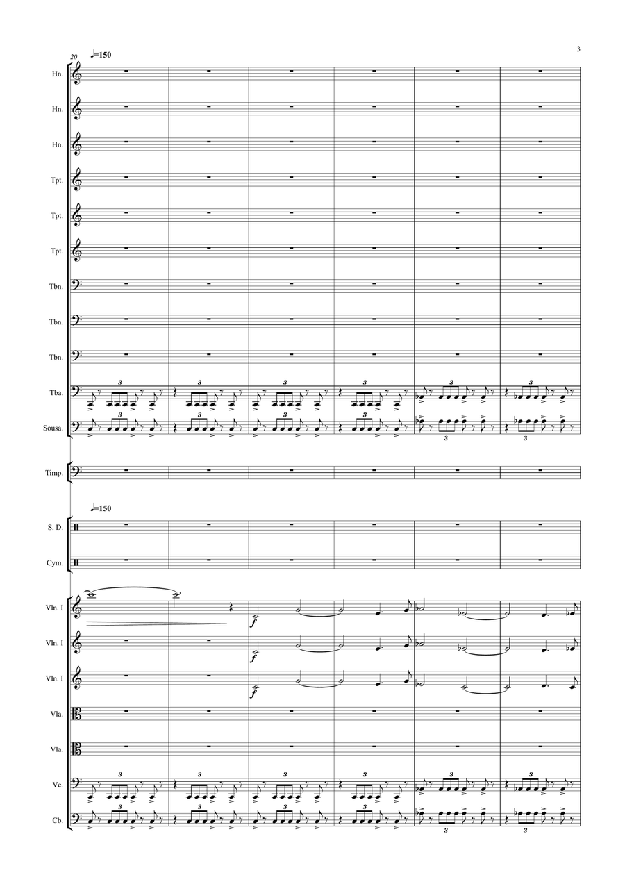 Sinphony nº 8 by João Marcos Concert Band scores gallery preview page 3