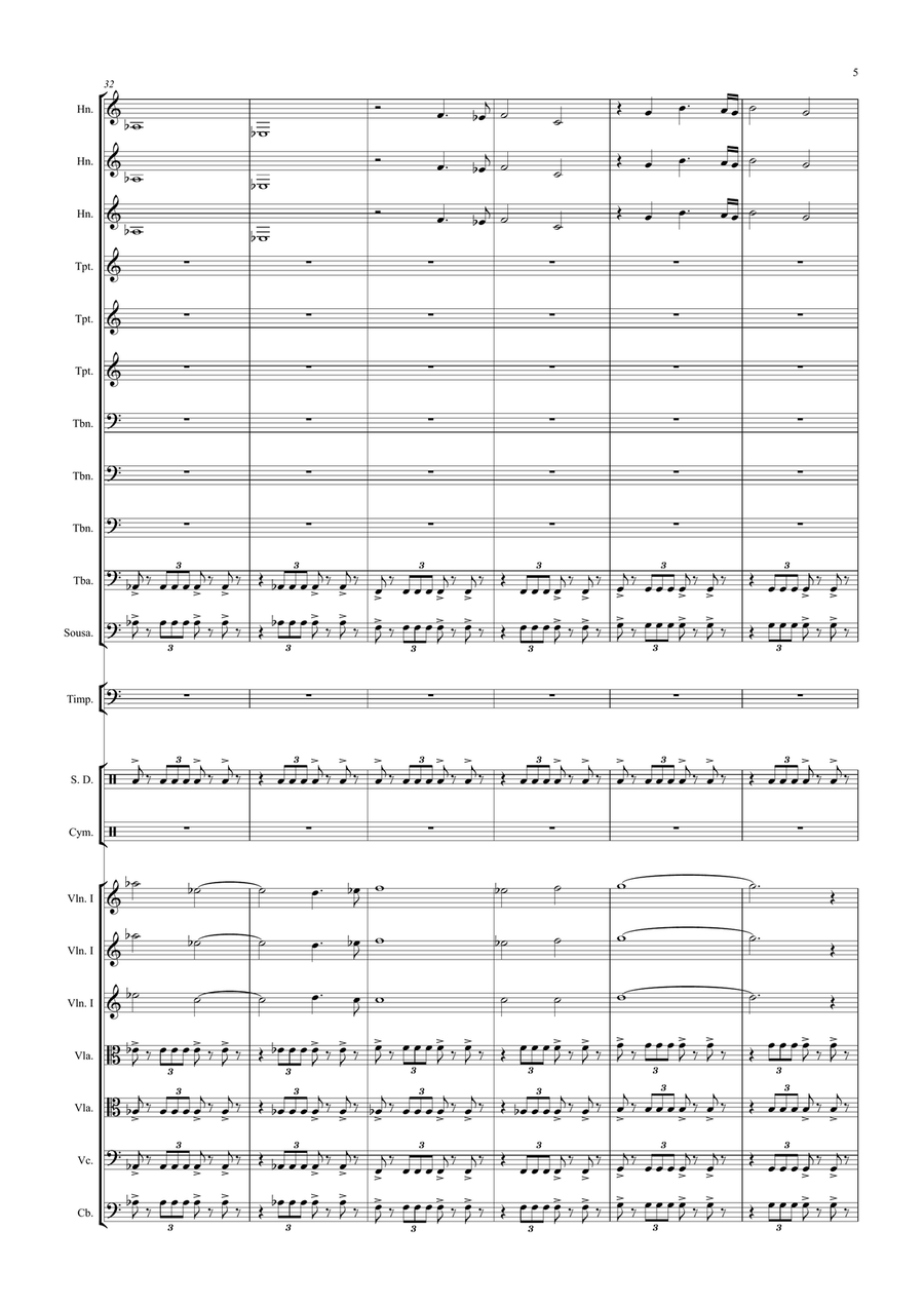 Sinphony nº 8 by João Marcos Concert Band scores gallery preview page 5