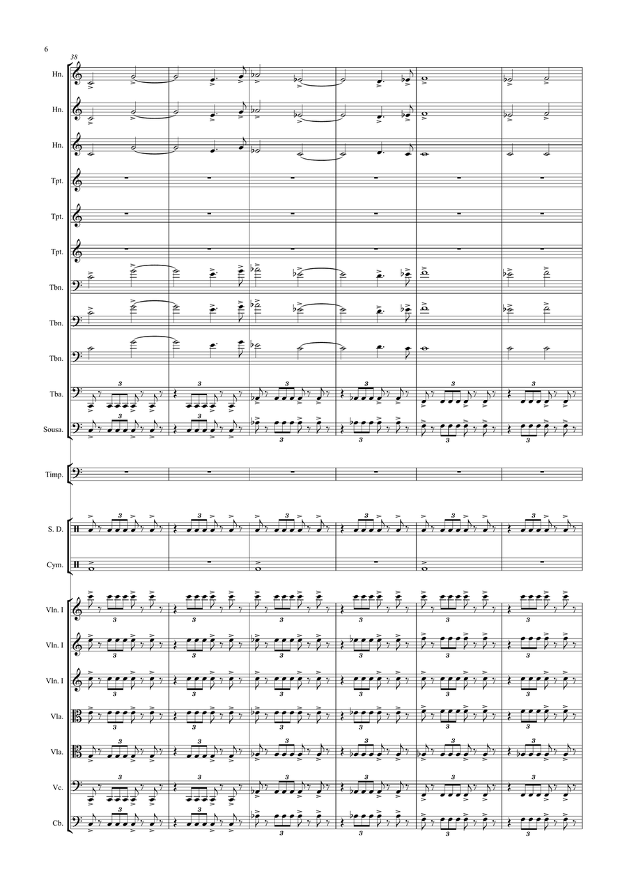Sinphony nº 8 by João Marcos Concert Band scores gallery preview page 6
