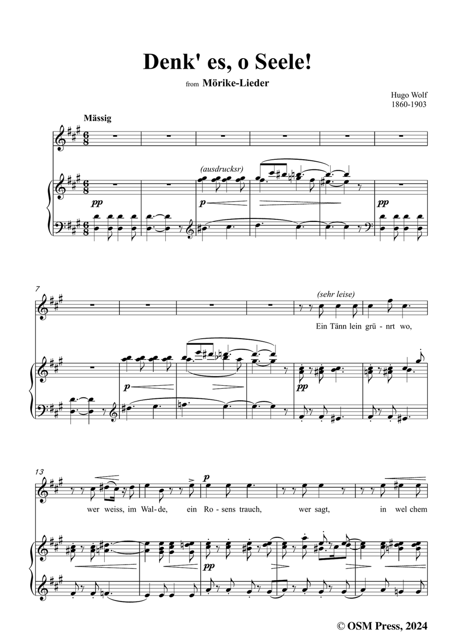 H. Wolf-Denk es,o Seele!in f sharp minor Piano, Vocal scores gallery preview page 3