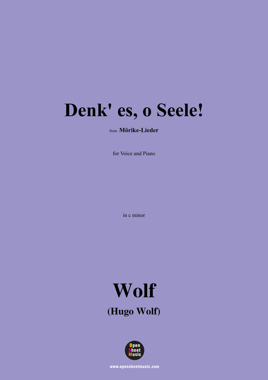 H. Wolf-Denk es,o Seele!in c minor Piano, Vocal scores gallery preview page 1