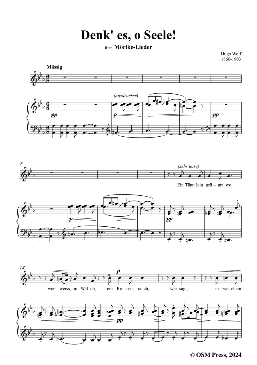 H. Wolf-Denk es,o Seele!in c minor Piano, Vocal scores gallery preview page 3