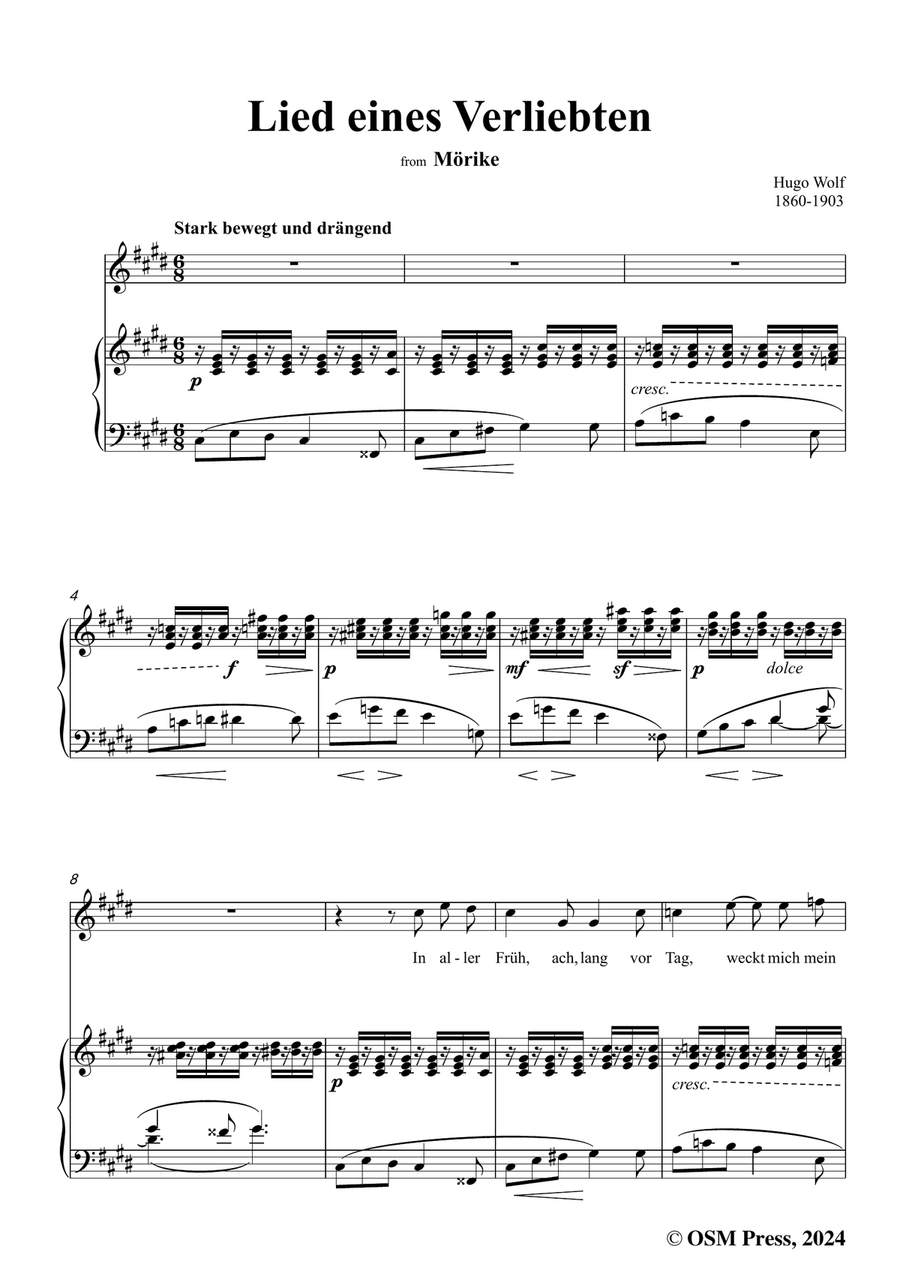 H. Wolf-Lied eines Verliebten,in c sharp minor Piano, Vocal scores gallery preview page 3