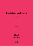 H. Wolf-Lied eines Verliebten,in d minor