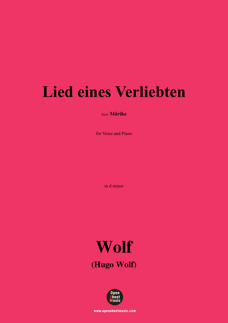 H. Wolf-Lied eines Verliebten,in d minor Piano, Vocal scores gallery preview page 1