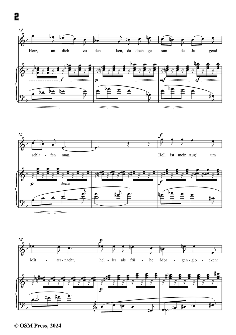 H. Wolf-Lied eines Verliebten,in d minor Piano, Vocal scores gallery preview page 4