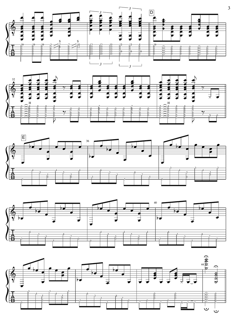 Orinoco Flow Orinoco Flow Acoustic Guitar scores gallery preview page 3
