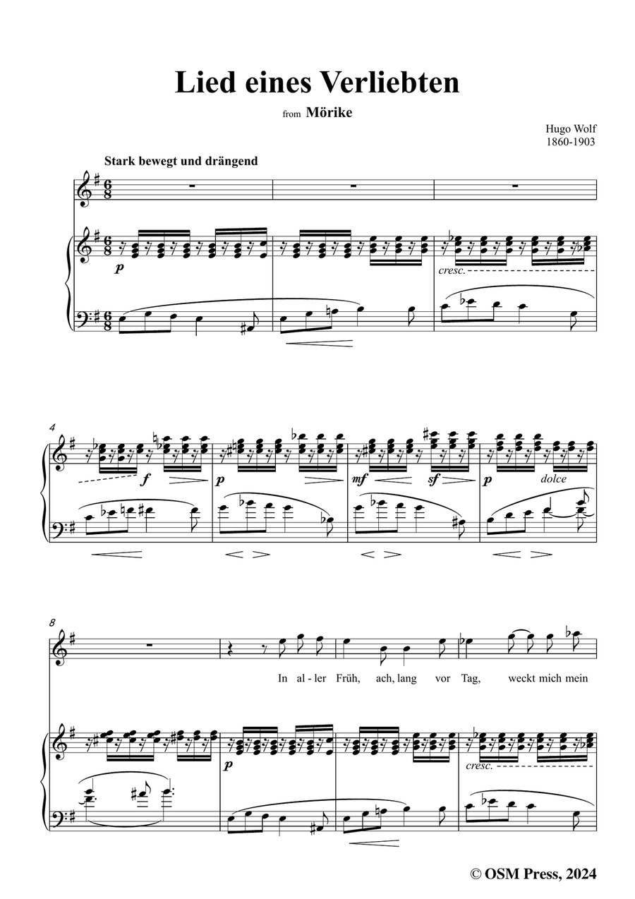 H. Wolf-Lied eines Verliebten,in e minor Piano, Vocal scores gallery preview page 3