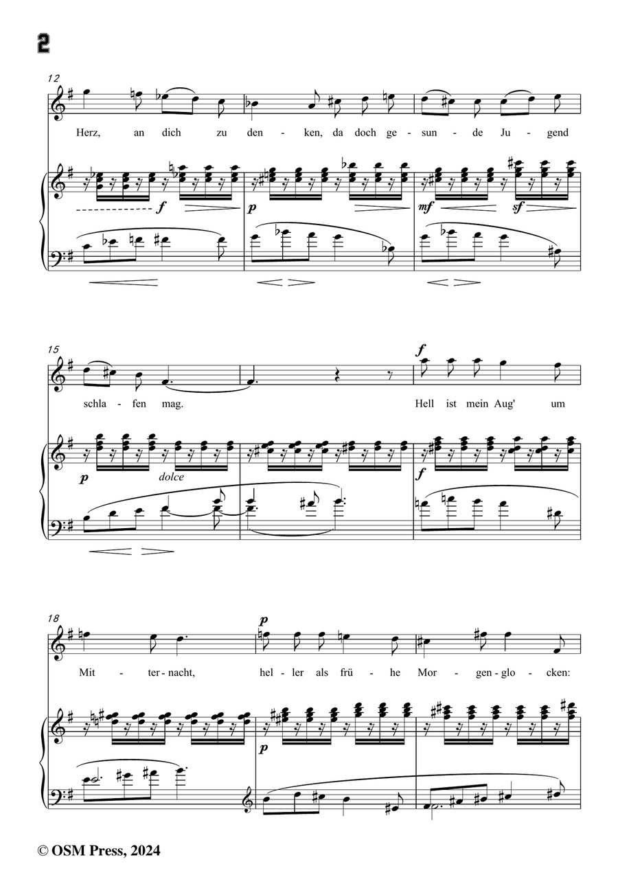 H. Wolf-Lied eines Verliebten,in e minor Piano, Vocal scores gallery preview page 4