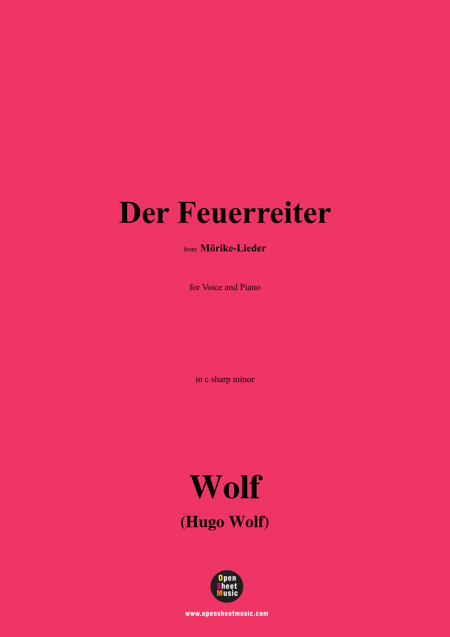H. Wolf-Der Feuerreiter,in c sharp minor Piano, Vocal scores gallery preview page 1