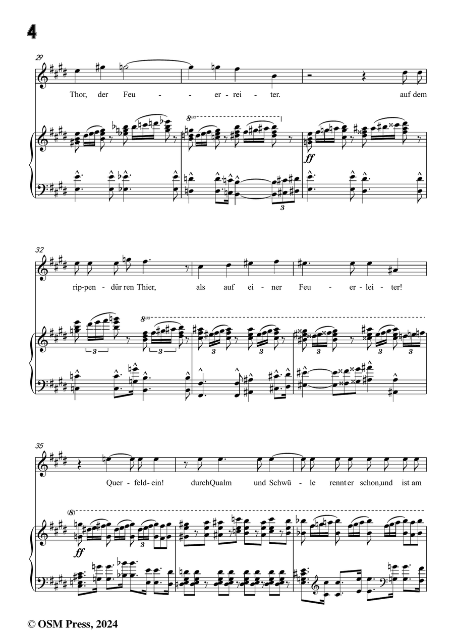 H. Wolf-Der Feuerreiter,in c sharp minor Piano, Vocal scores gallery preview page 6