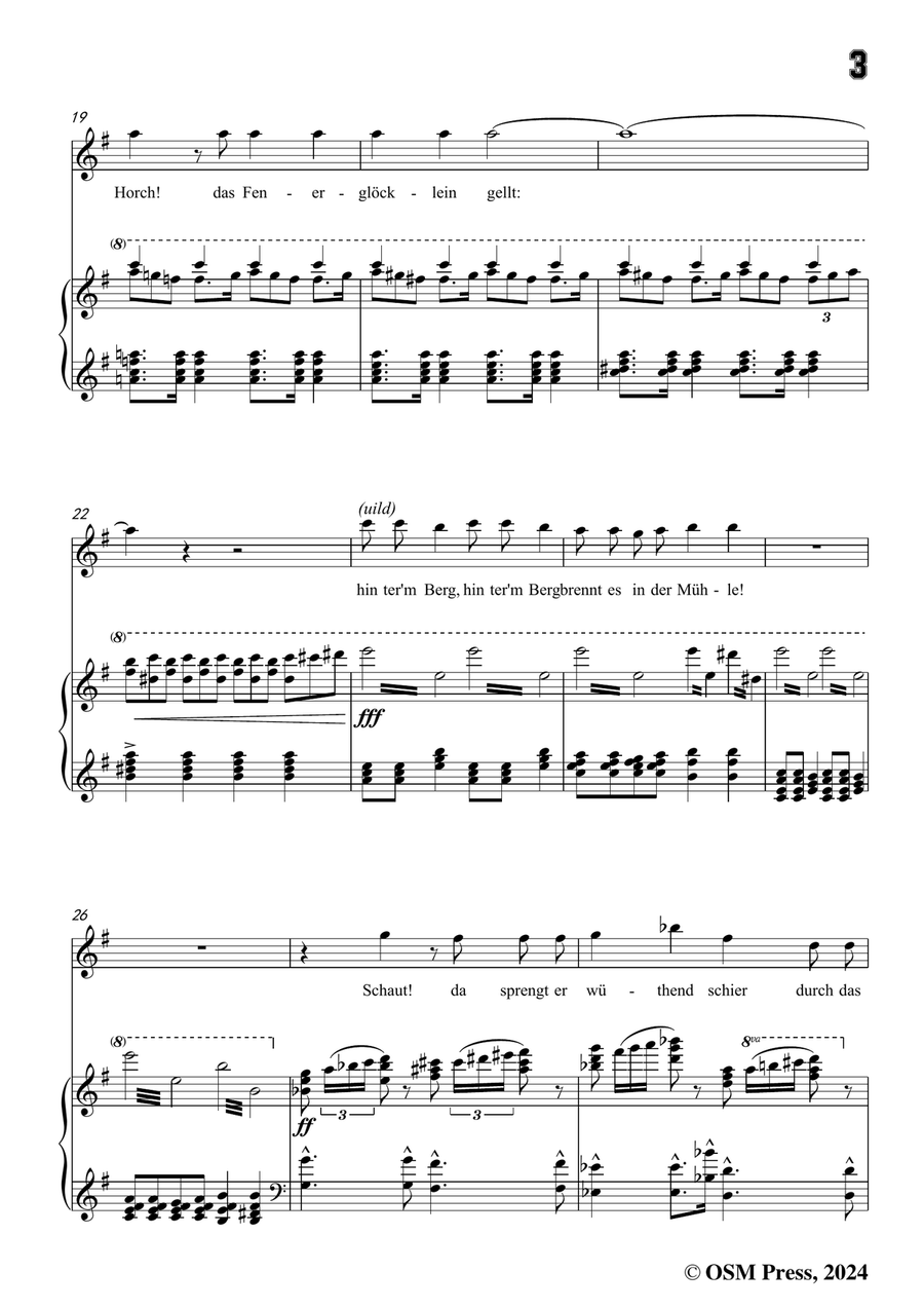 H. Wolf-Der Feuerreiter,in e minor Piano, Vocal scores gallery preview page 5