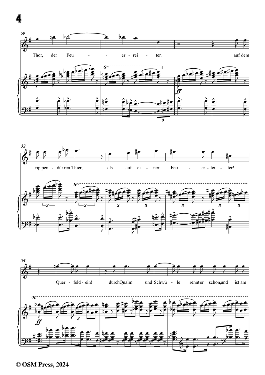 H. Wolf-Der Feuerreiter,in e minor Piano, Vocal scores gallery preview page 6